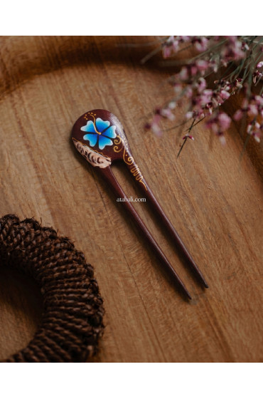Painted Wooden Hair Stick